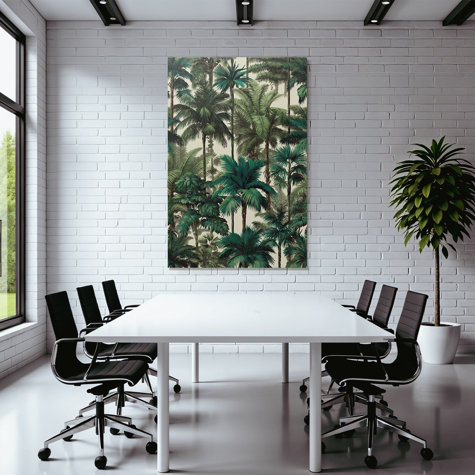 Tropics and Jungle Tropical Pattern Palm Trees Greenery Decoration
