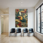 Tropics and Jungle Toucan and Floral Laziness in Tropical Paradise