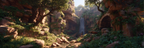 Tropen Und Dschungel Ruhige Natur Landschaft Canyon Wasserfall Stream | Tropen und Dschungel | Landschaften