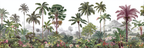 Tropen Und Dschungel Tropische Landschaft Mit Palmbäumen Bunten Blumen Und Hügeln | Tropen und Dschungel | Landschaften