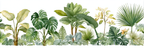 Tropen Und Dschungel Tropische Pflanzen Blätter Hintergrund Deko Illustration | Tropen und Dschungel | Landschaften