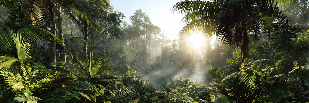 Tropen Und Dschungel Tropischer Regenwald Mit Dichter Vegetation Und Sonnenlicht | Tropen und Dschungel | Landschaften