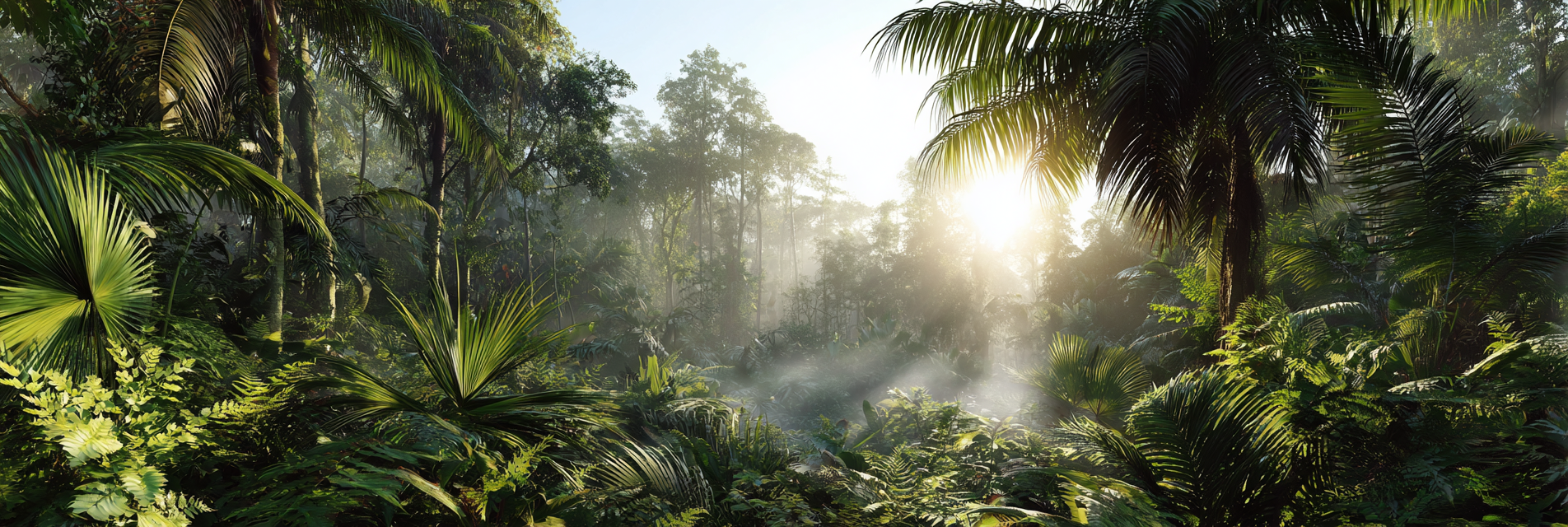 Tropen Und Dschungel Tropischer Regenwald Mit Dichter Vegetation Und Sonnenlicht | Tropen und Dschungel | Landschaften