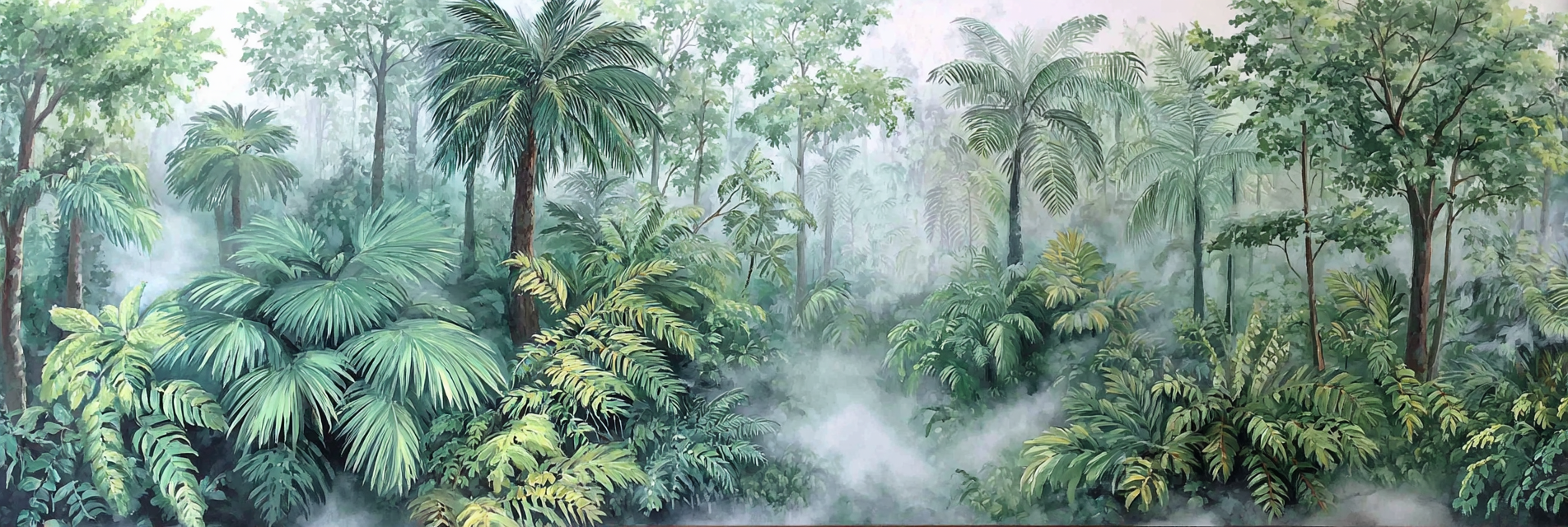 Tropen Und Dschungel Tropischer Wald Mit Nebel Und Folgtiefe | Tropen und Dschungel | Landschaften