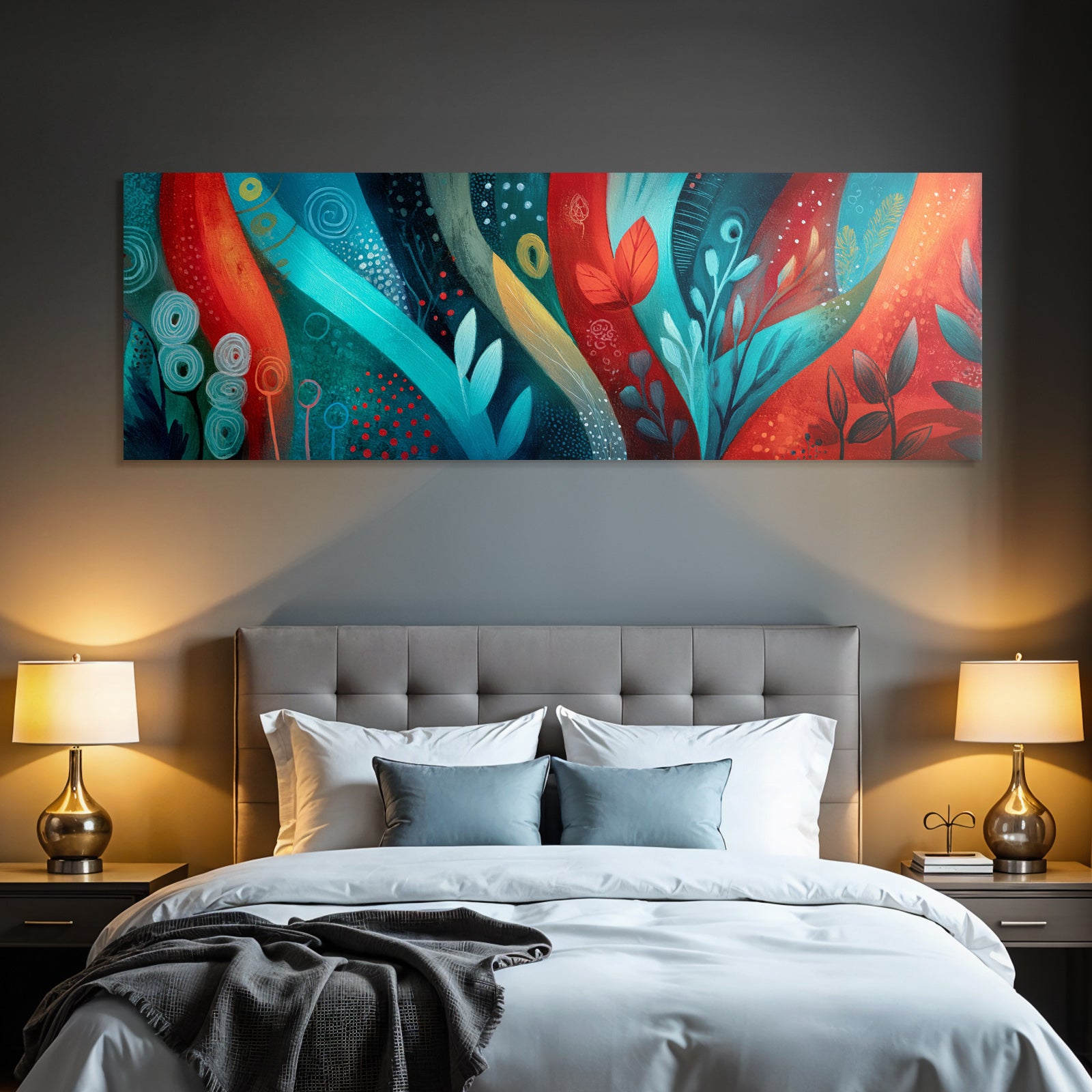 Tropics and Jungle Abstract Art of Vibrant Colors and Organic Forms
