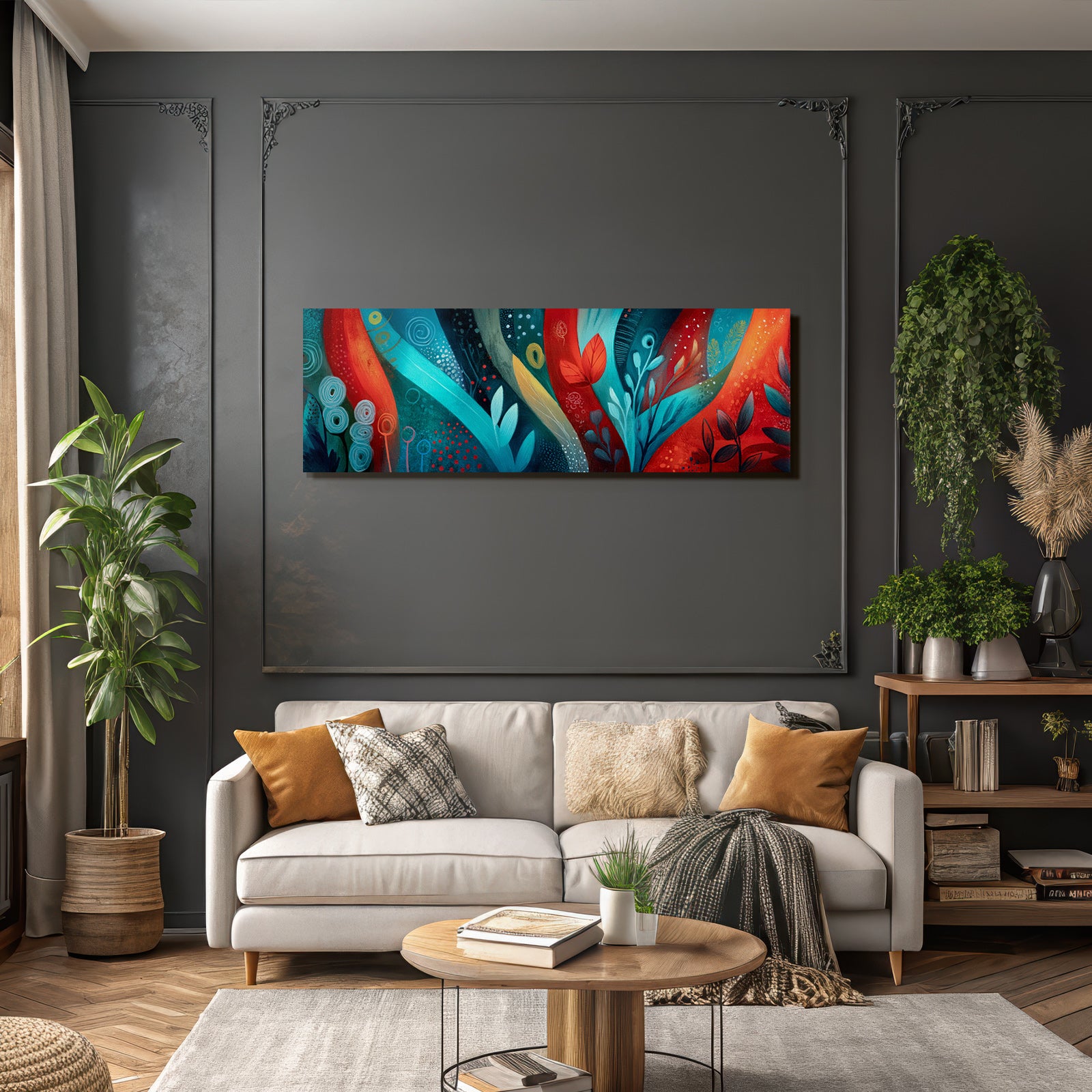 Tropics and Jungle Abstract Art of Vibrant Colors and Organic Forms