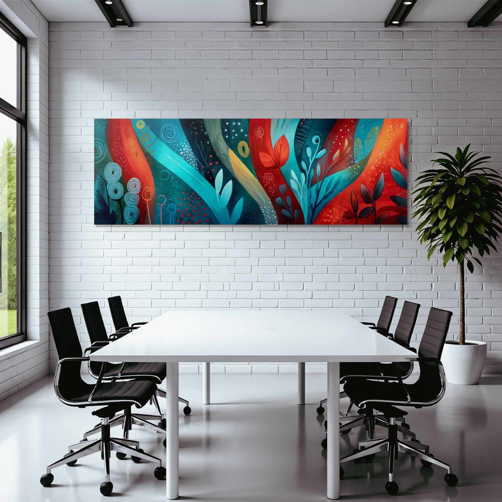 Tropics and Jungle Abstract Art of Vibrant Colors and Organic Forms