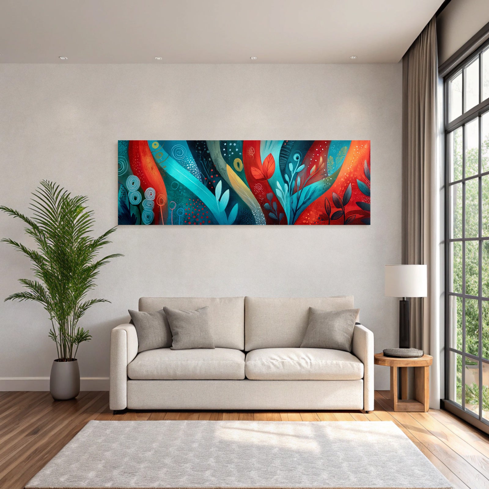 Tropics and Jungle Abstract Art of Vibrant Colors and Organic Forms