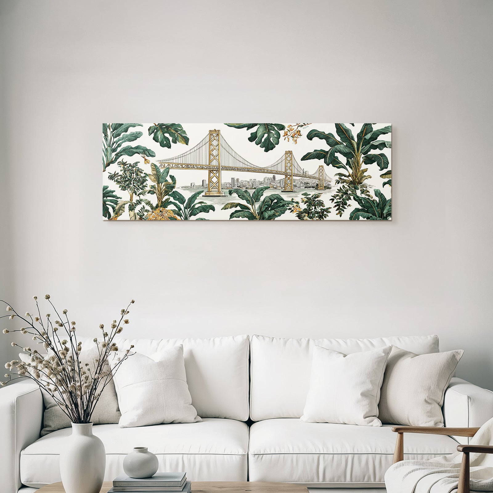 Tropics and Jungle Bridge Nature and City Life Art Vibrant