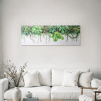 Tropics and Jungle Detailed Watercolor Illustration of Green Plants and Foliage