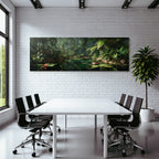 Tropics and Jungle Dense Green Jungle Dreamy Water Lilies Scenario