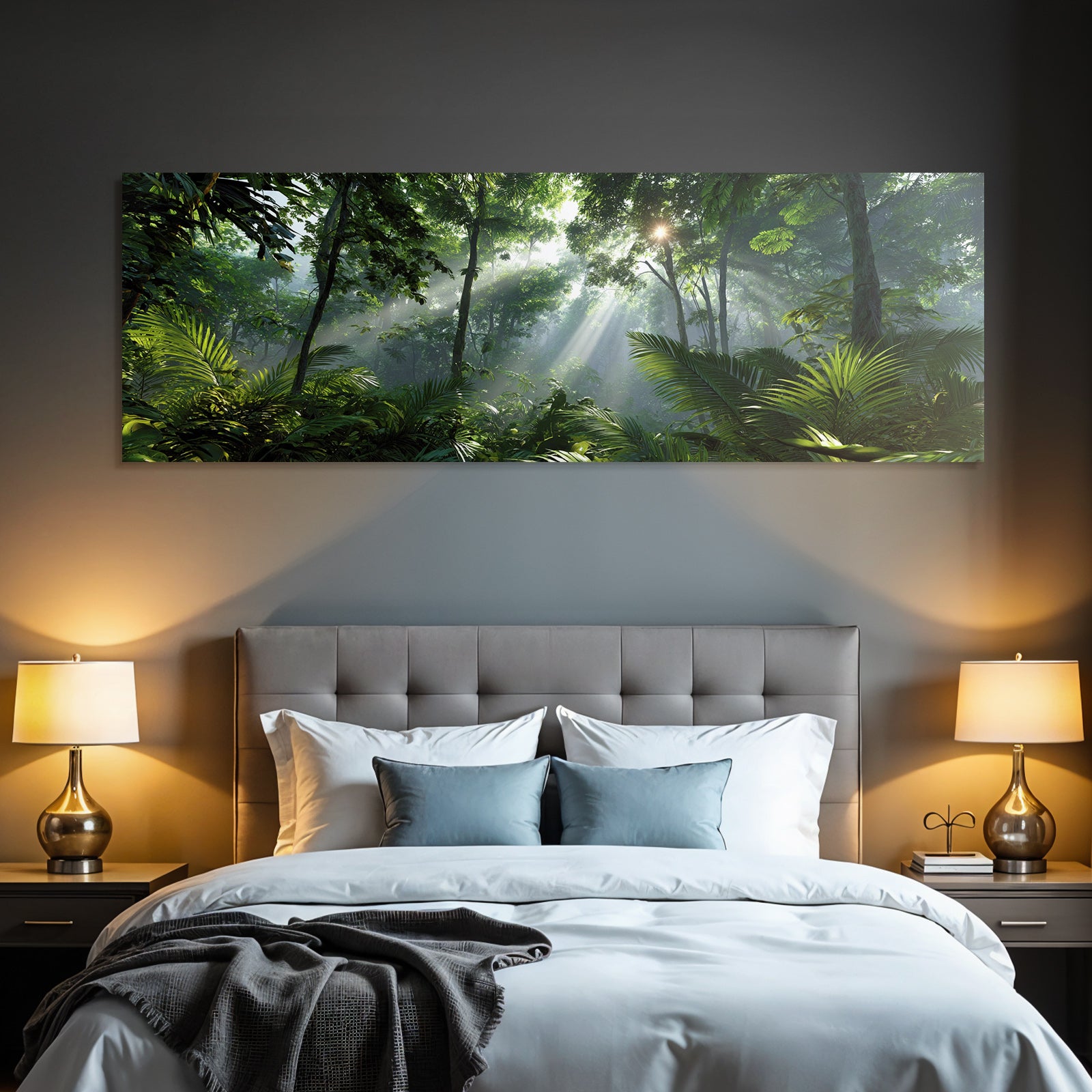 Tropics and Jungle Dense Tropics Jungle Sunbeams Green Foil