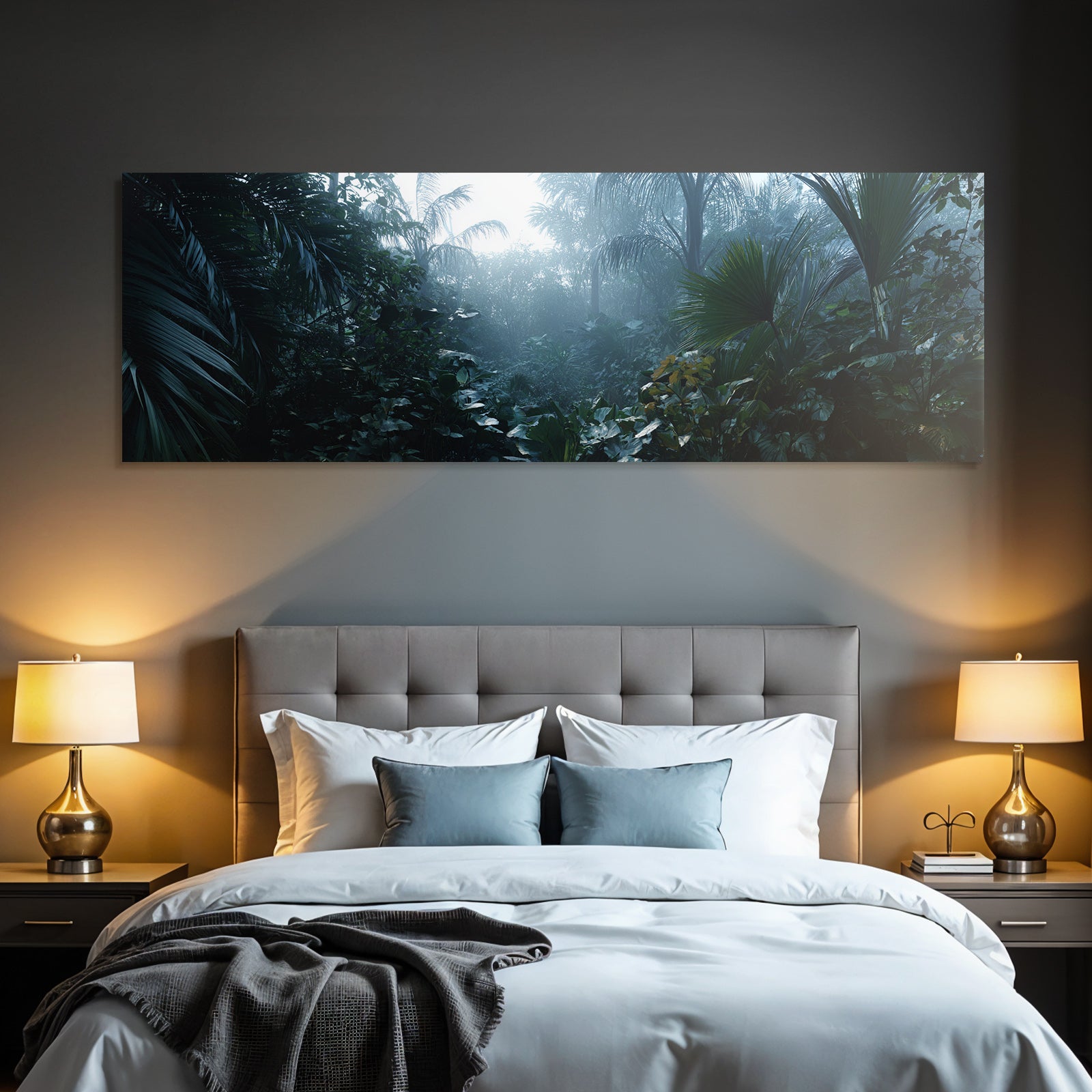 Tropics and Jungle Dense lush jungle with mist and tropical plants