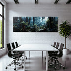Tropics and Jungle Dense forest with light play in a tropical environment