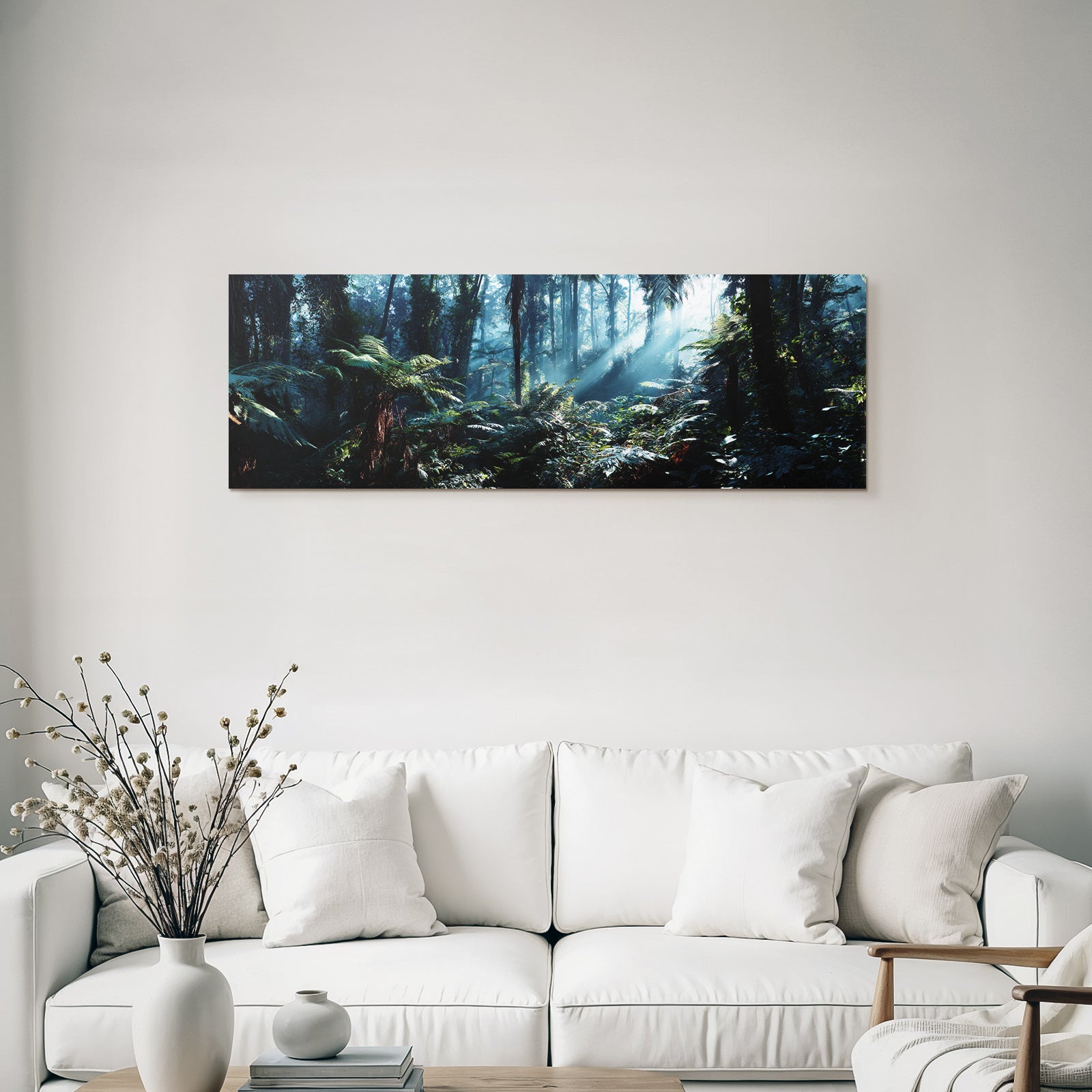 Tropics and Jungle Dense forest with light play in a tropical environment