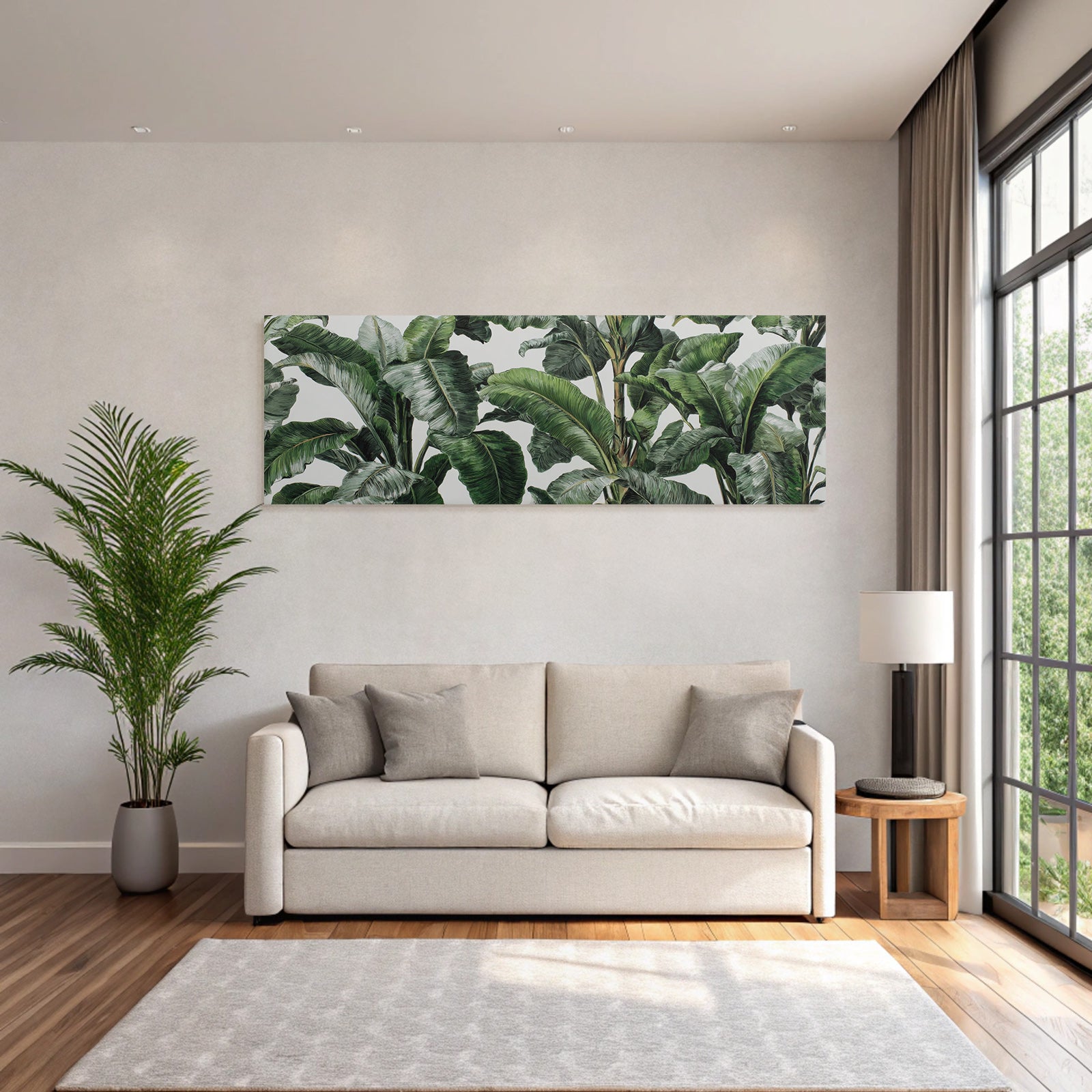 Tropics and Jungle Lush Green Leaf Detail Tropical Plants Background