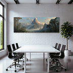 Tropics and Jungle Funny Mountains Dense Vegetation Tropical Forest Painting