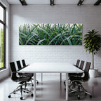 Tropical and Jungle Tall Grass with Dew Fresh Garden Setting