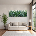 Tropical and Jungle Tall Grass with Dew Fresh Garden Setting