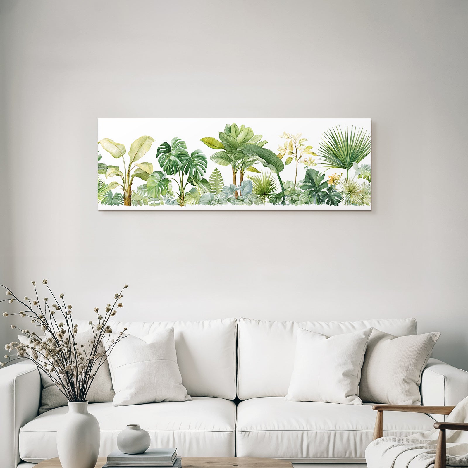 Tropics and Jungle Tropical Plants Leaves Background Decoration Illustration
