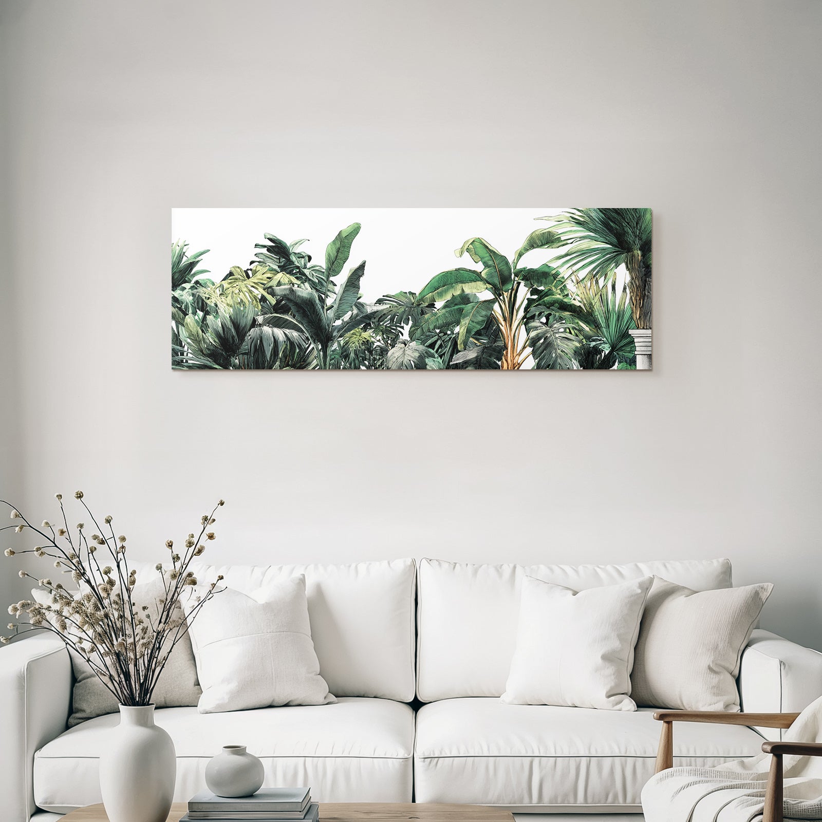 Tropics and Jungle Tropical Plants Leaf Illustration Green and Yellow Colors