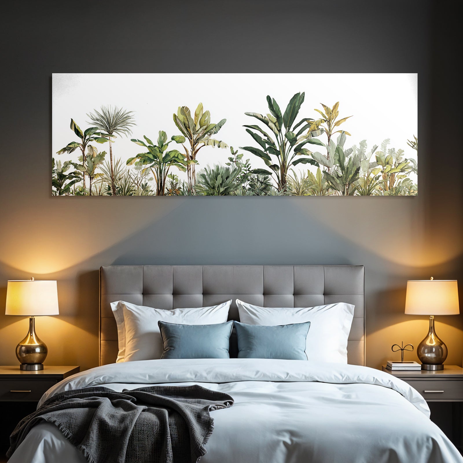 Tropics and jungle tropical plants illustration on white background
