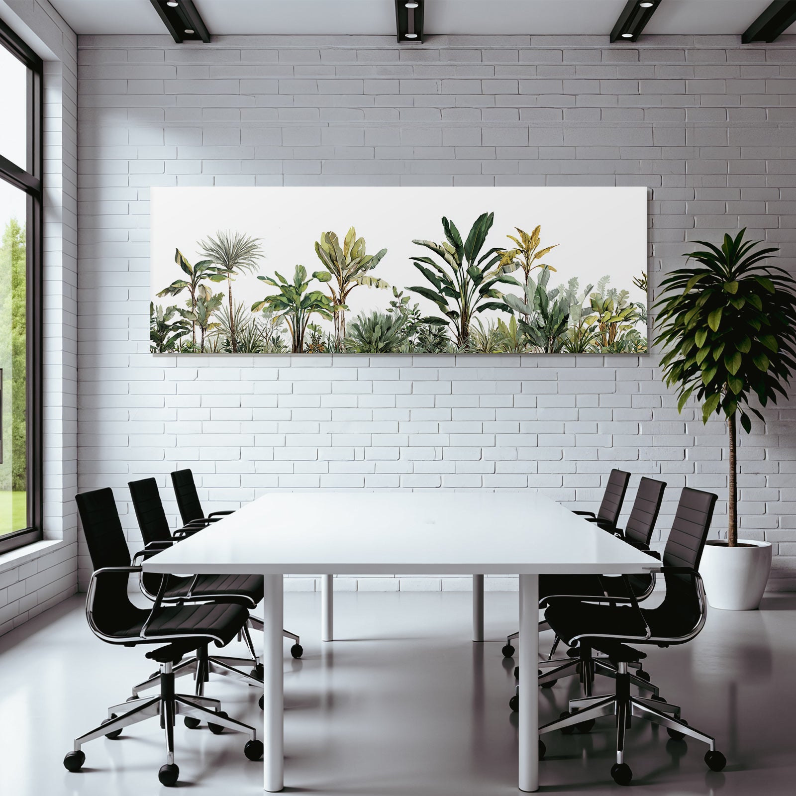 Tropics and jungle tropical plants illustration on white background