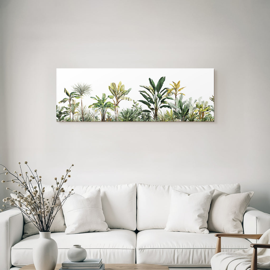 Tropics and jungle tropical plants illustration on white background