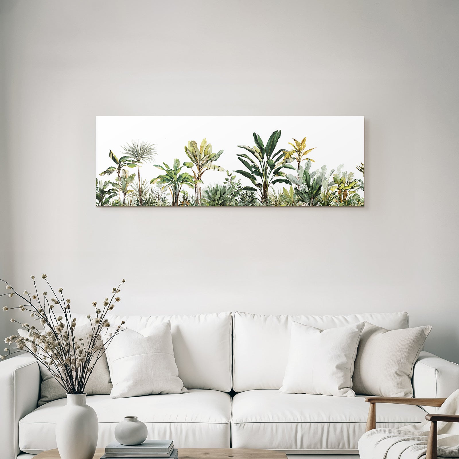 Tropics and jungle tropical plants illustration on white background