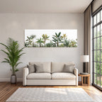 Tropics and jungle tropical plants illustration on white background
