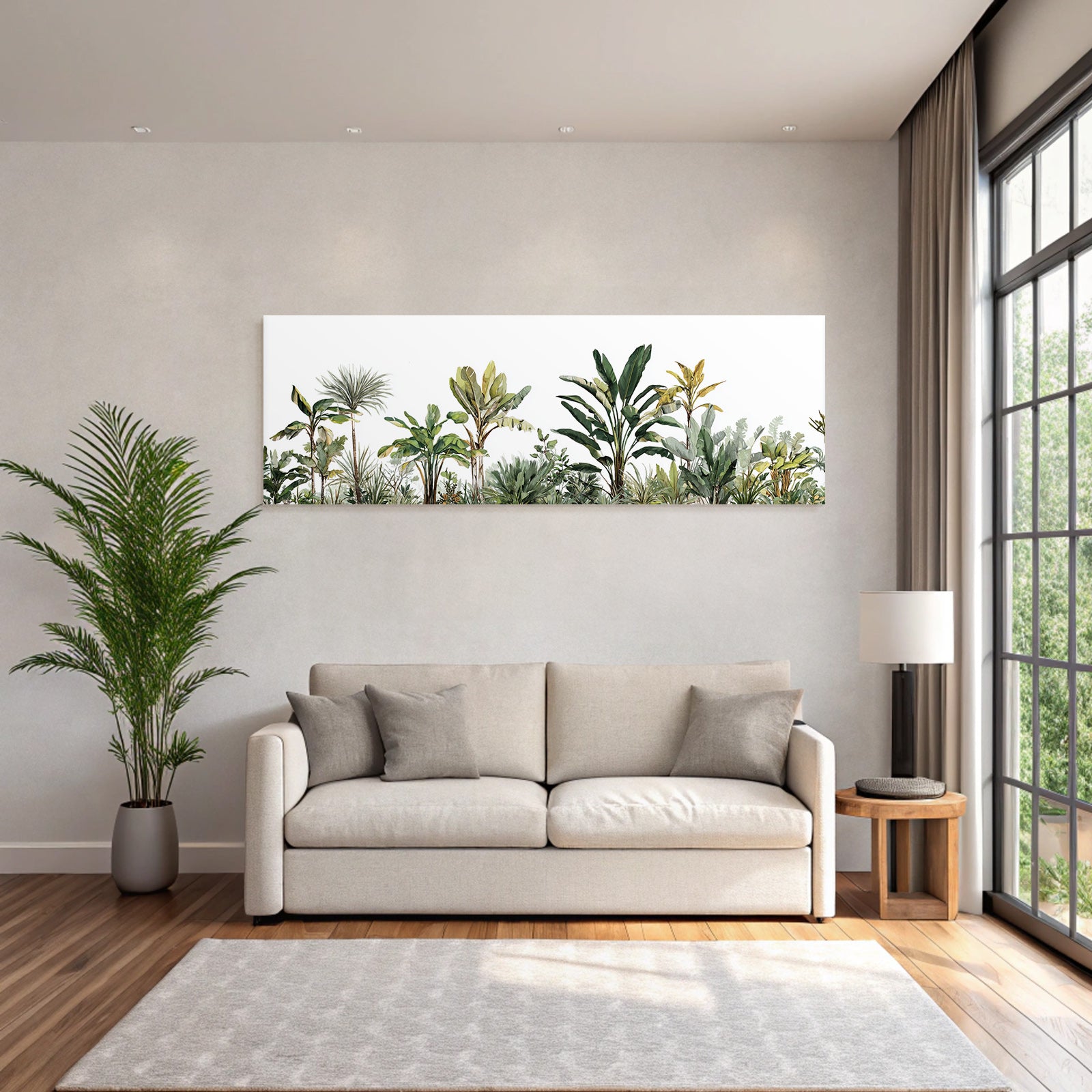 Tropics and jungle tropical plants illustration on white background