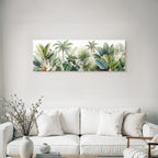 Tropics and Jungle Tropical Plants and Leaves Illustration Green Color Scheme