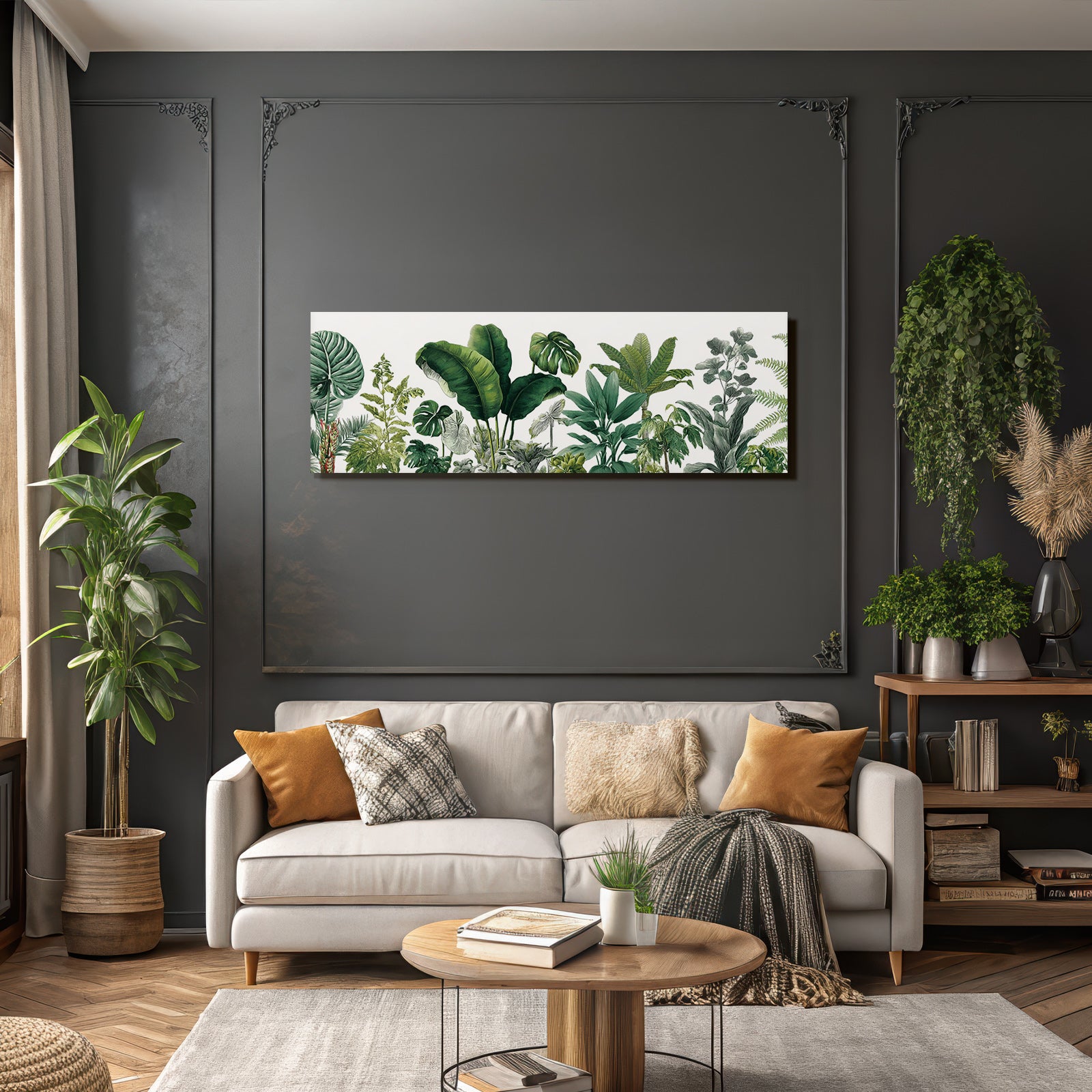 Tropics and Jungle Tropical Plant Diversity Artistic Illustration
