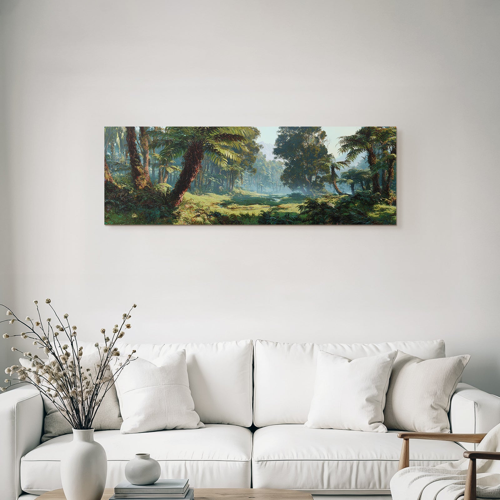 Tropics and Jungle Tropical Forest with Ferns and Dense Vegetation Spring Morning Mood
