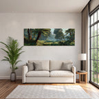 Tropics and Jungle Tropical Forest with Ferns and Dense Vegetation Spring Morning Mood