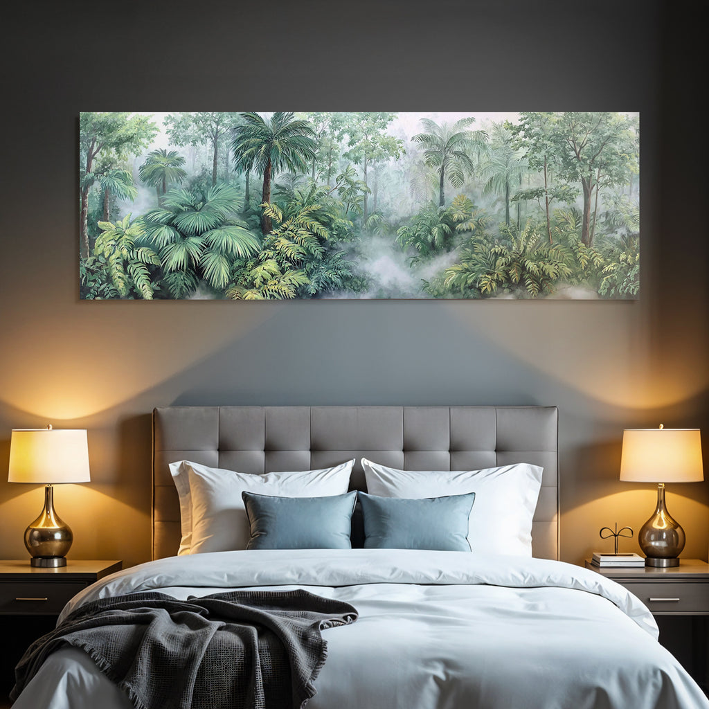 Tropics and Jungle Tropical Forest with Fog and Following Depth