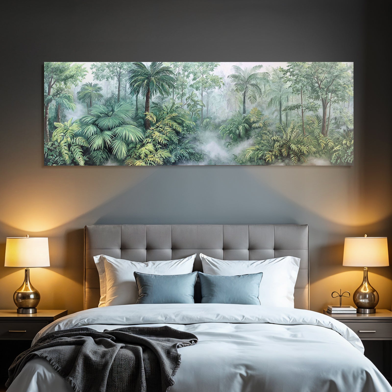 Tropics and Jungle Tropical Forest with Fog and Following Depth