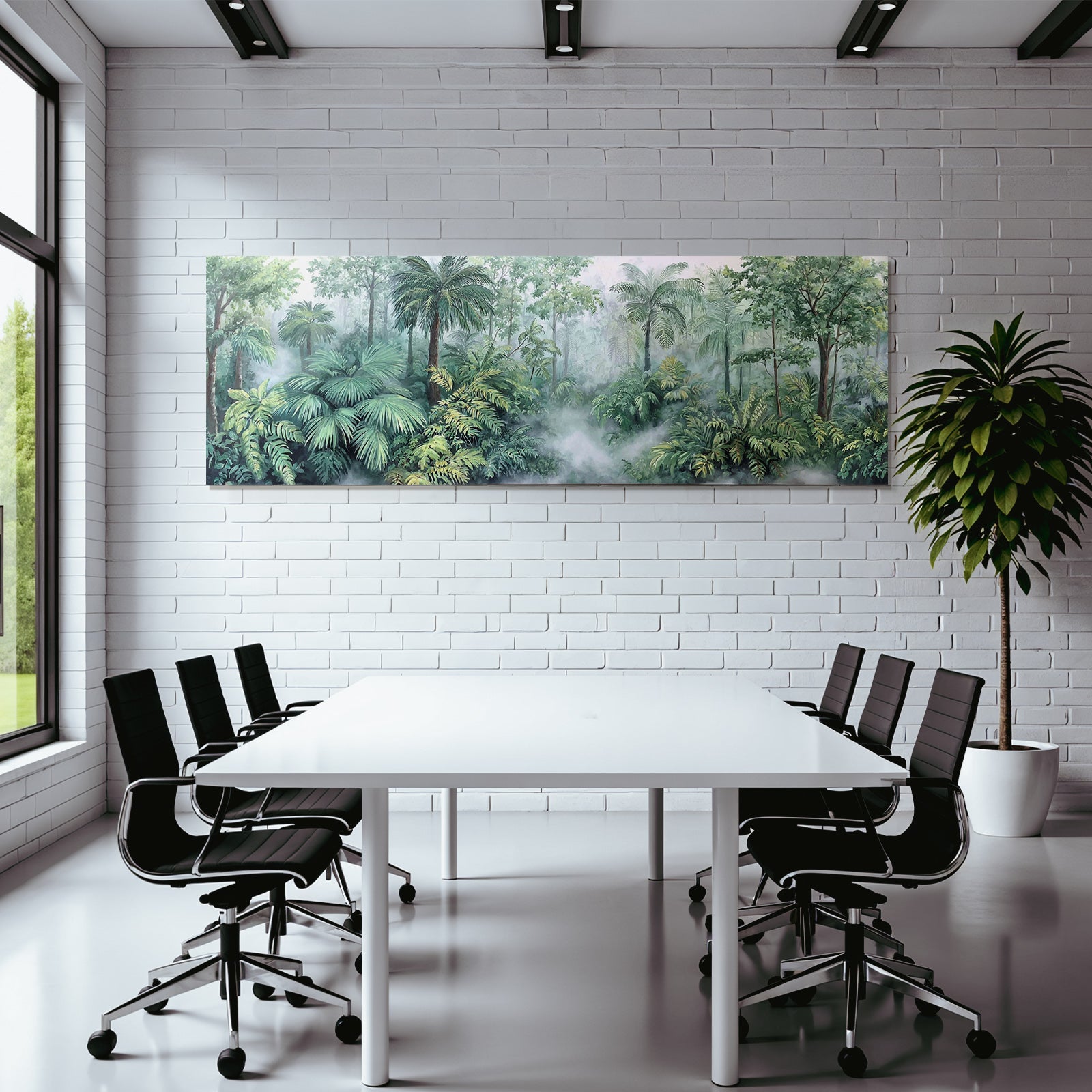 Tropics and Jungle Tropical Forest with Fog and Following Depth