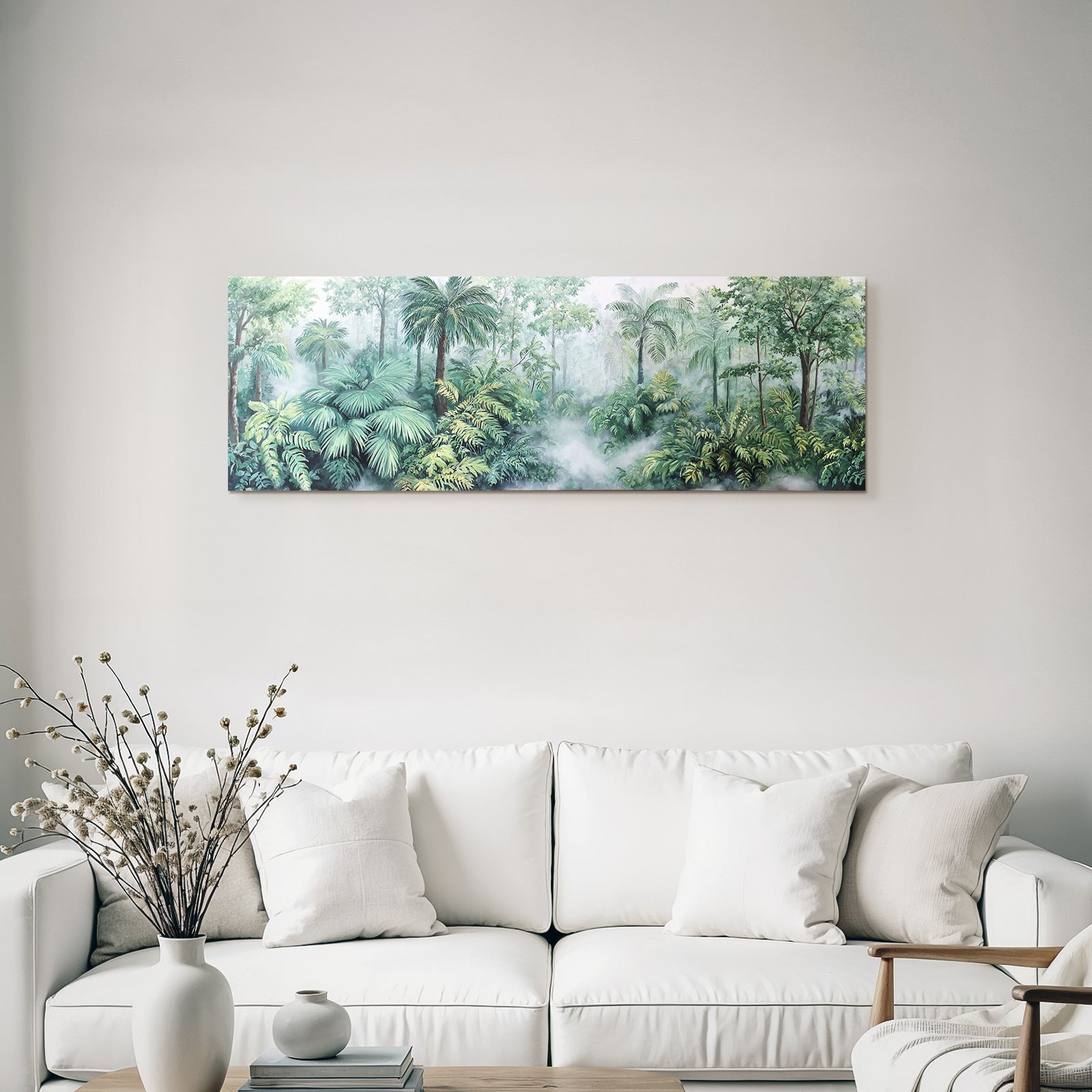 Tropics and Jungle Tropical Forest with Fog and Following Depth