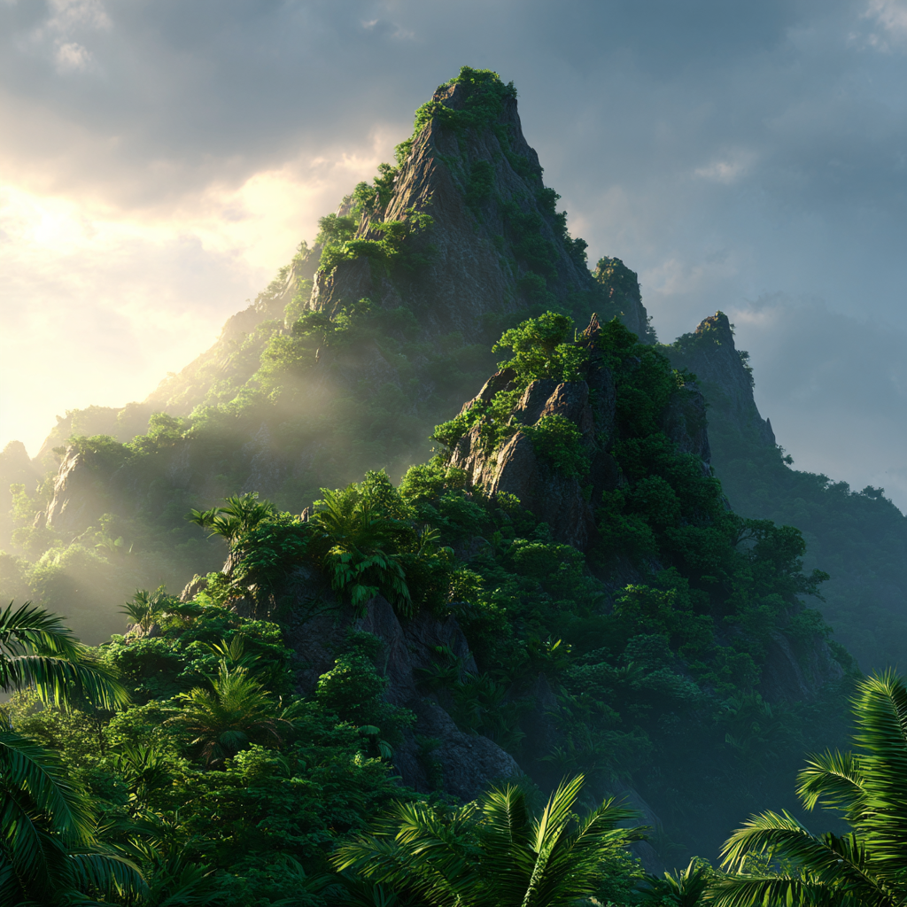 Tropen Und Dschungel Lush Mountainous Landscape Dawn Dusk Tropisch Subtropisch | Tropen und Dschungel | Landschaften