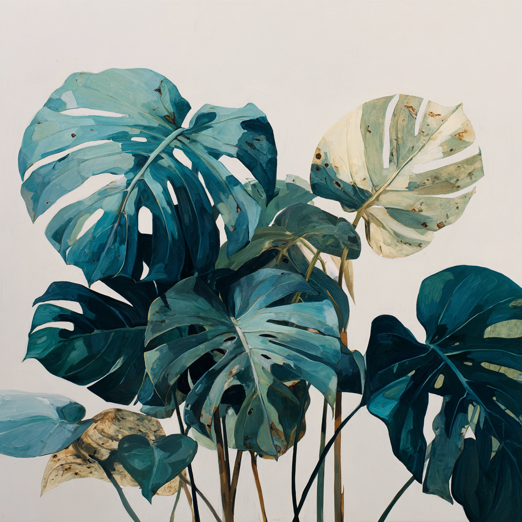 Tropen Und Dschungel Tropische Blätter Monstera Botanische Illustration | Tropen und Dschungel | Landschaften