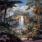 Tropen Und Dschungel Tropische Landschaft Mit Wasserfall Und Ruhe Des Naturs | Tropen und Dschungel | Landschaften