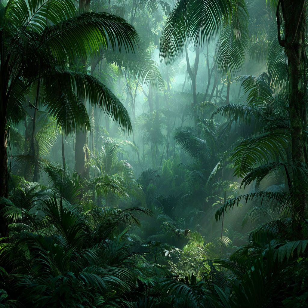Tropen Und Dschungel Tropischer Regenwald Mit Nebel Und Viel Fauna Und Flora | Tropen und Dschungel | Landschaften