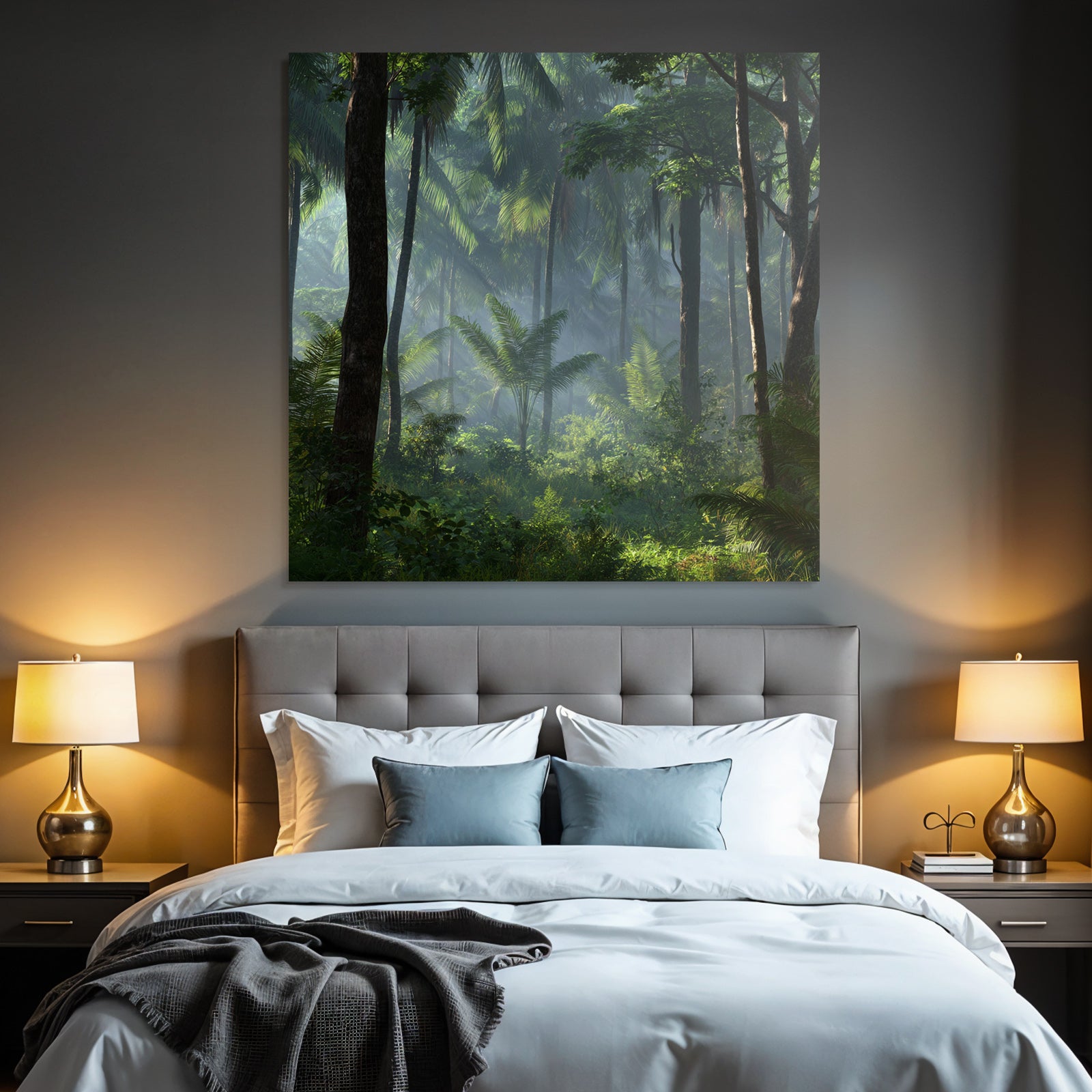 Tropics and Jungle Dense Area Flor Tropical Forest With Light Flooding