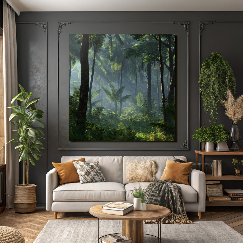 Tropics and Jungle Dense Area Flor Tropical Forest With Light Flooding