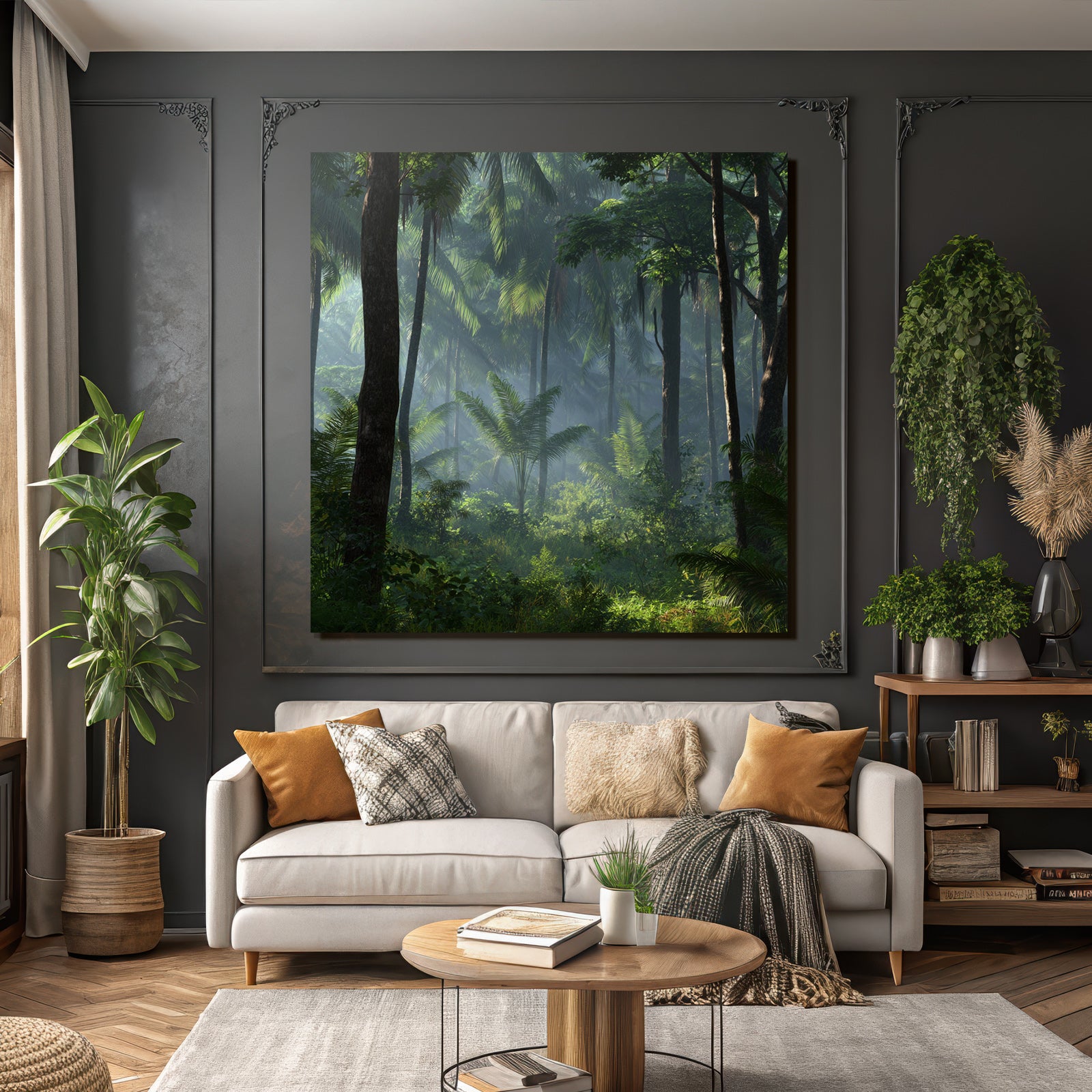 Tropics and Jungle Dense Area Flor Tropical Forest With Light Flooding
