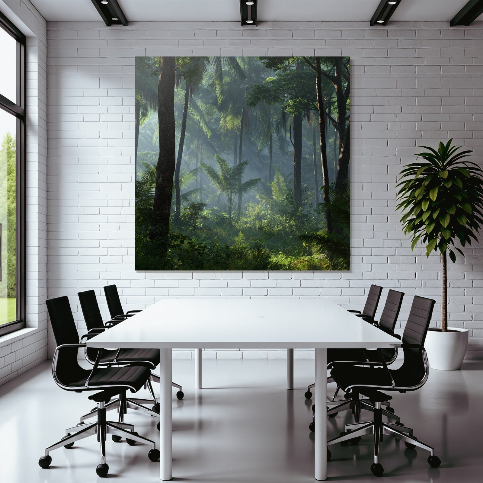 Tropics and Jungle Dense Area Flor Tropical Forest With Light Flooding