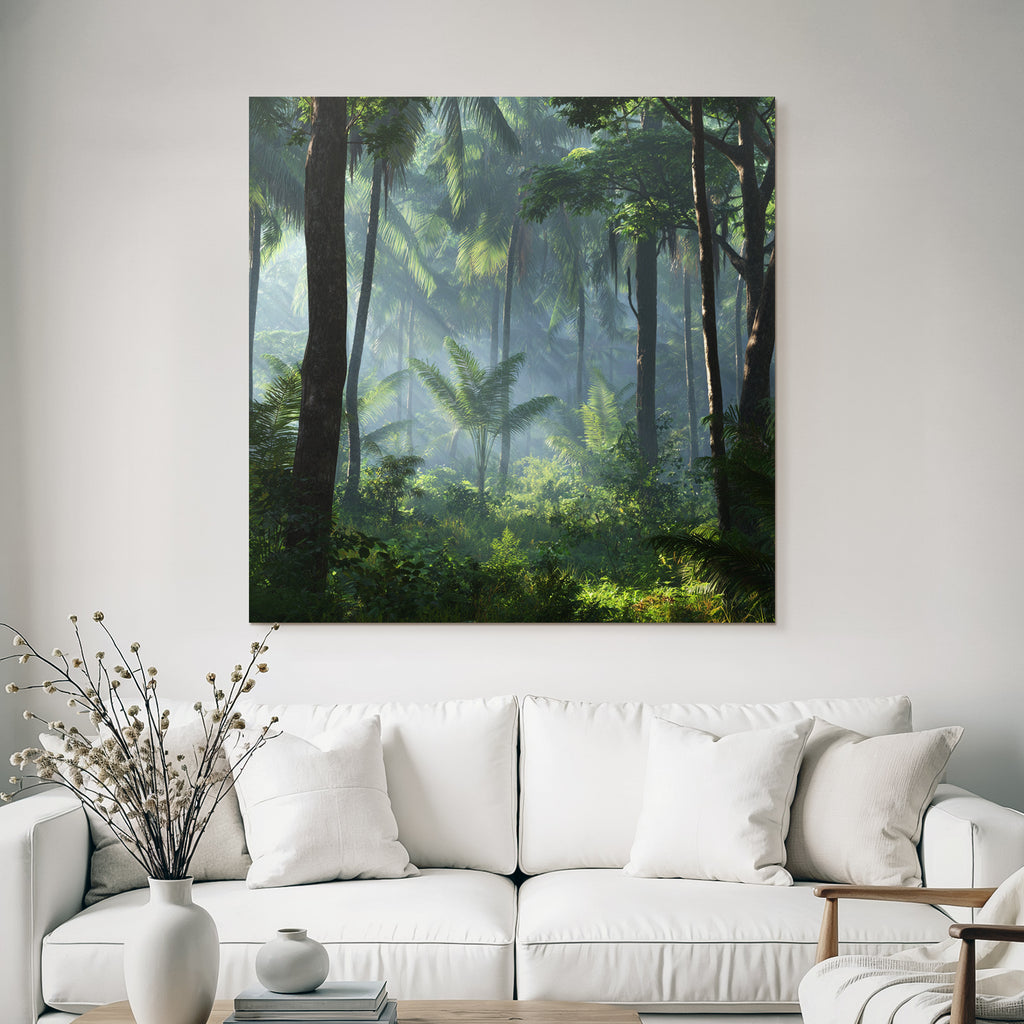 Tropics and Jungle Dense Area Flor Tropical Forest With Light Flooding