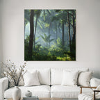 Tropics and Jungle Dense Area Flor Tropical Forest With Light Flooding