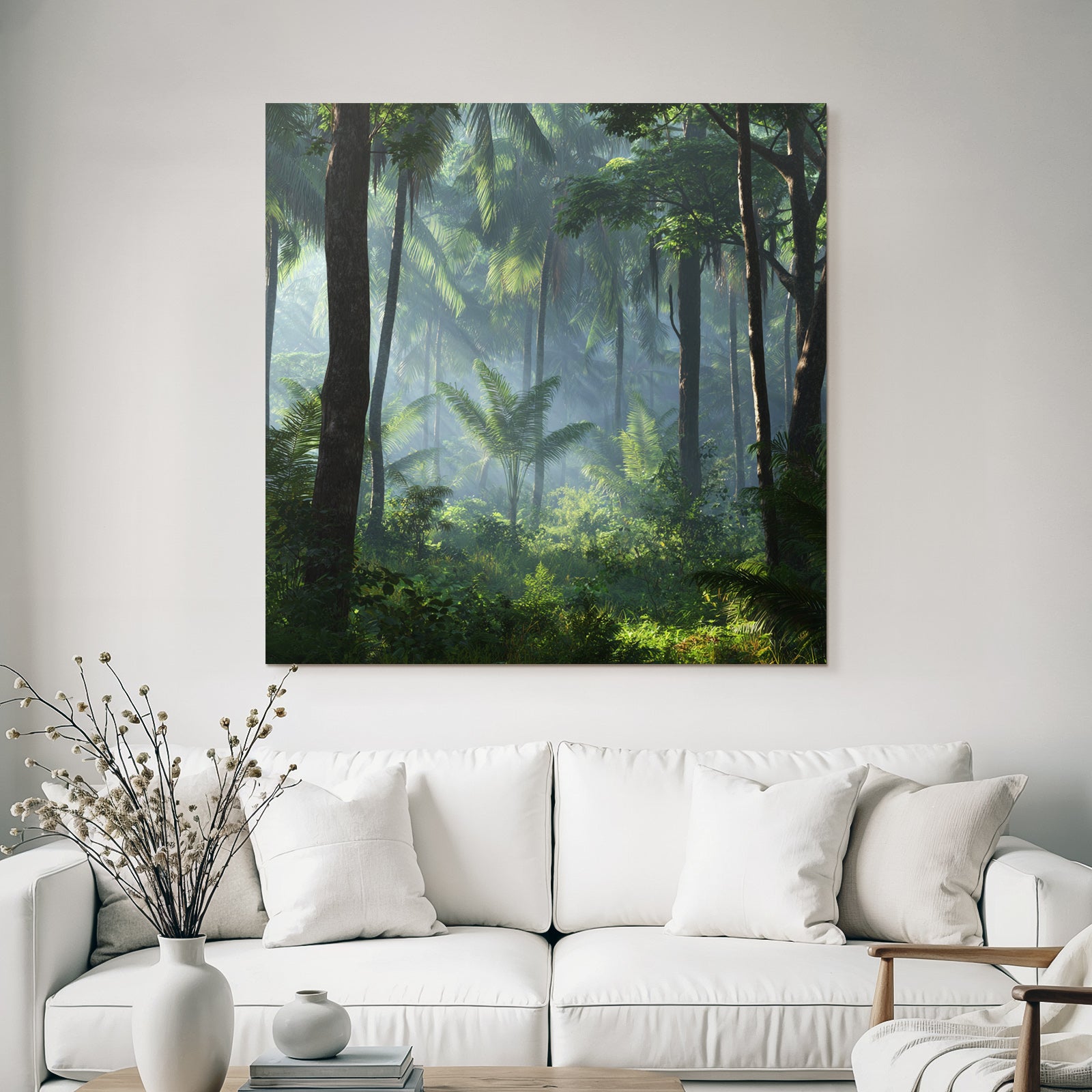 Tropics and Jungle Dense Area Flor Tropical Forest With Light Flooding